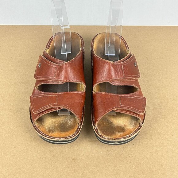 Finn Comfort Jamaica Leather Two Strap Sandals Womens 9 EU 40 Brown Adjustable - Picture 2 of 10